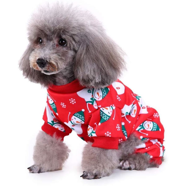 Julekostume til kæledyr, Katte- og Hundebeklædning, Snefnug-Hættetrøje til Hvalpe