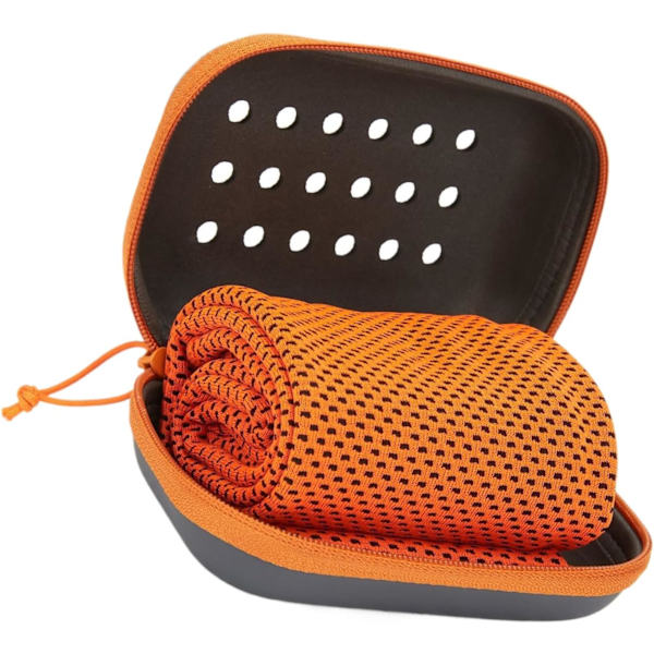 Kylhandduk Kallt Kylhandduk med Bärväska Mikrofiber Ishandduk Andningsbar Kylhandduk för Camping Löpning