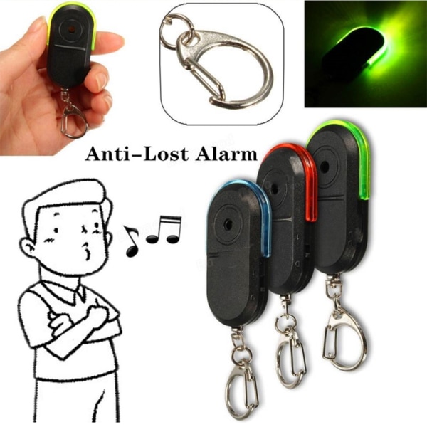 3 tilfældige farver Key Finder LED med lysdetektor fløjtefinder