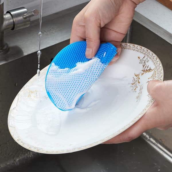 4-pack Silikon Diskborste, Antibakteriell Silikon Diskmaskin