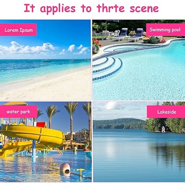 Water Fun Solstol, flytande säng (rosa), pool, strand