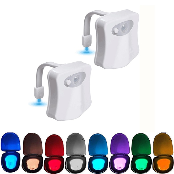 2 kpl 16 väristä LED-WC-yövaloa, liikeanturilla