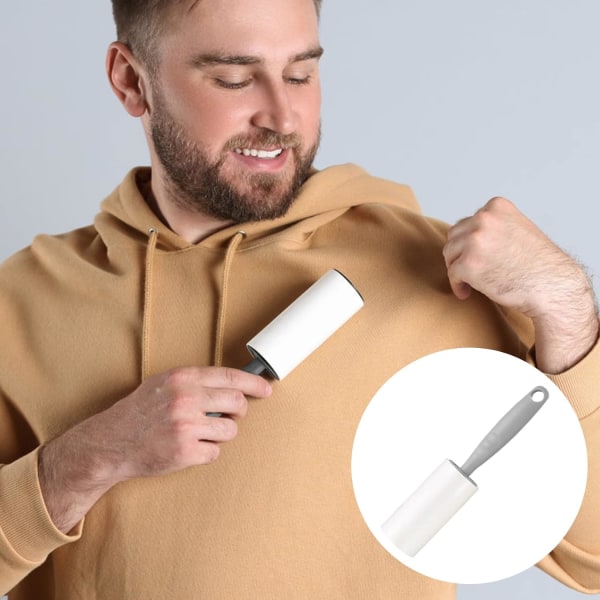 2 stk. Lint Roller med 6 Ekstra Klæbrige Lint Roller Sæt, Klæbrig
