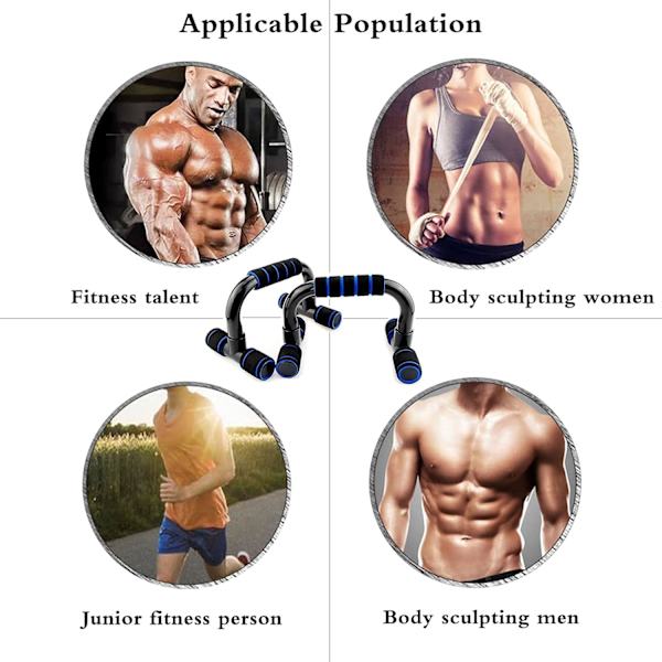 2 kpl korkealaatuisia push-up-kahvoja Push-up-telineitä