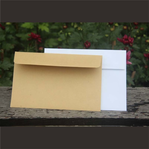 10 Konvolutter, A4 Brun Invitation Envelope (Dobbelt Klæbebånd