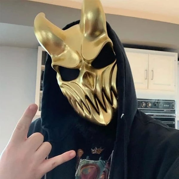 Halloween Party Propspvc Death Core Mask Son Of Darkness Munnen Rörlig Death Core Band Mask