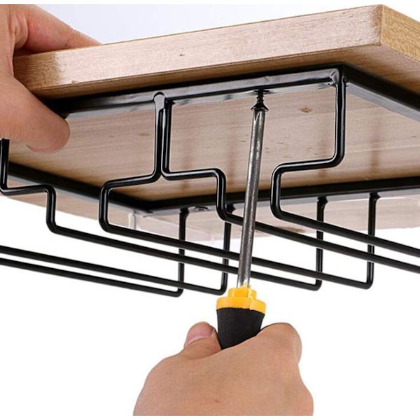 1 stk. Vinglas Holder Under Skab Kop Holder Hylde Glas