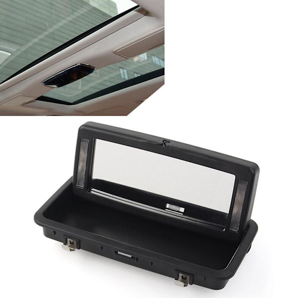 Bagagerumsforfængelighed/makeup-spejl med lys til Jaguar XJ 2010-2019 Cremefarvet sort sæt