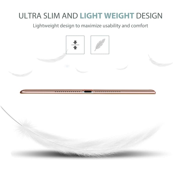 Smart Case för iPad 9,7 tum iPad 6:e/5:e generationen 2018 2017 (Modell: A1893 A1954 A1822 A1823), Ultra Smalt Lätt