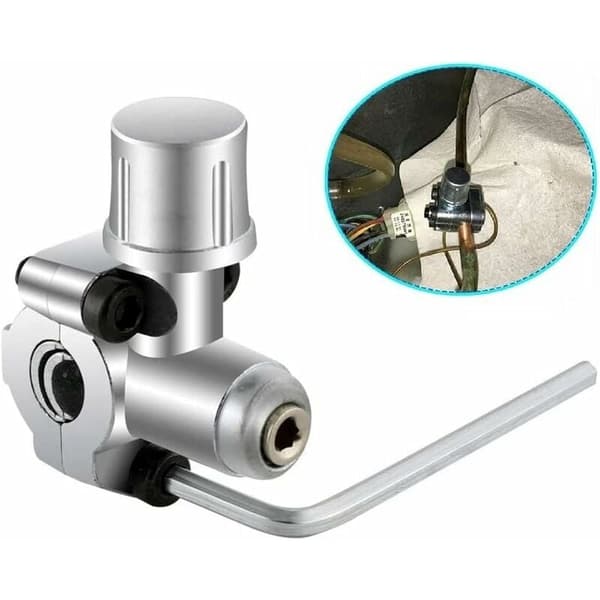 Set med 4 små svängbara möbelhjul, 25 mm med broms, L-formad