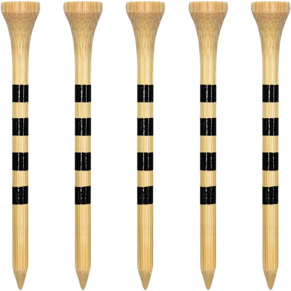 Bamboo Golf Tee 70mm 100 kappaleen pakkaus, musta