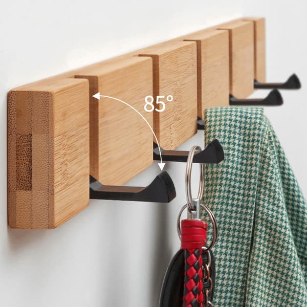 Foldbar kleskrok, solid tre dørkrok, kleskrok, håndkle