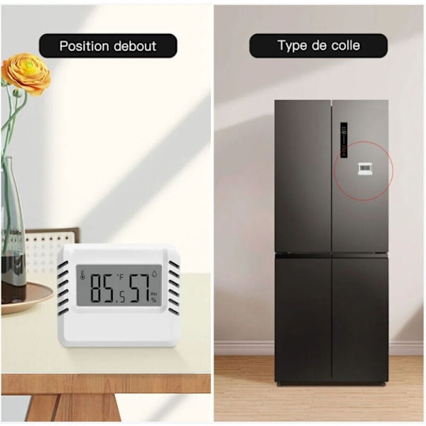Digital hygrometer termometer, 2 st mini inomhus termometer, stor LCD-skärm, bärbar, min/max-inspelning, för hem terrarium babyrum kläckare källare
