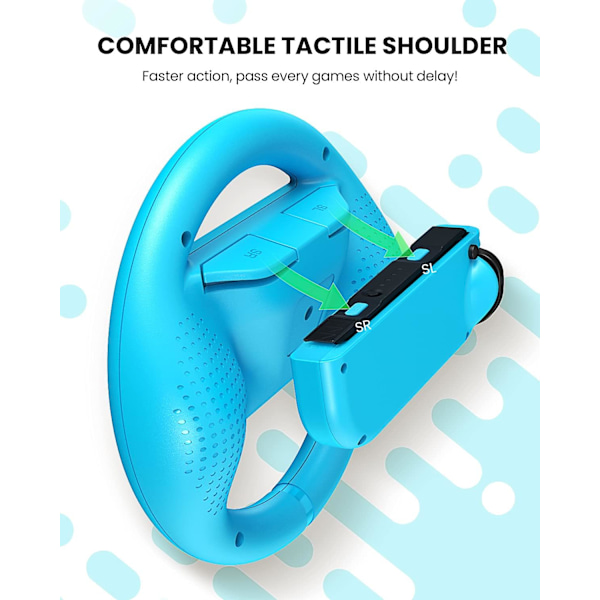 Rattspyd Kompatibel med Nintendo Switch, Tilbehør for Familiebruk Kompatibelt med Switch JoyCon Kontroller
