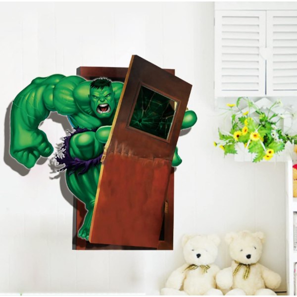 1 kpl 3D-stereoskooppisia sarjakuva Hulk seinätarroja PVC-lastenhuone