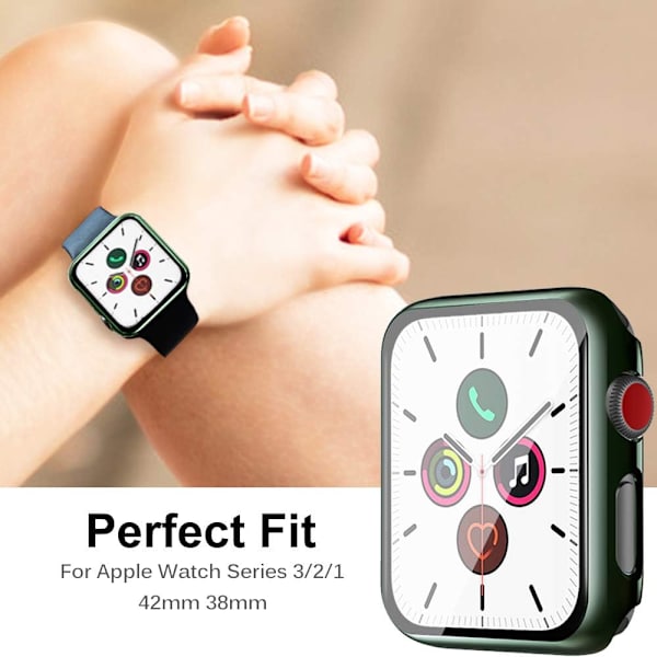 2 stycken kompatibla med Apple Watch Series 1/2/3 42mm skal,