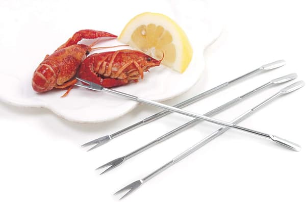 Rostfria skaldjursgafflar 6,75\" | 4-pack per förpackning | 1-pack
