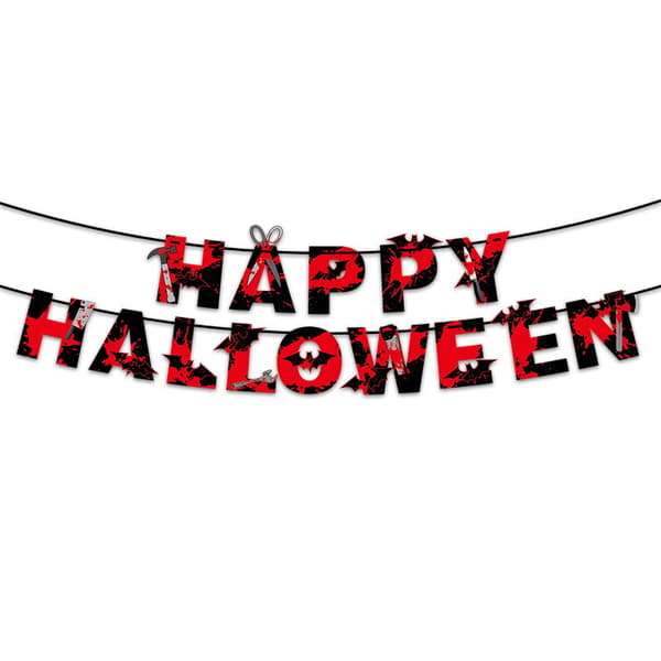 Festpyntssæt, Halloween-tema Tilbehør Banner Hvirvel