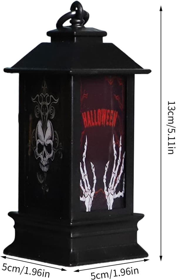 2 stk Halloween dekorative lanterner, Halloween LED lanternelys