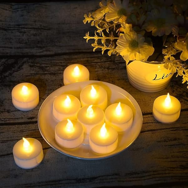 LED-lys, Flammeløse Lys, 10 LED-lys Uduftede Lys