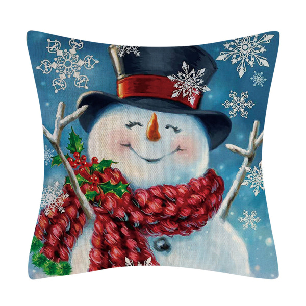 Housse de coussin de No?l, bonhomme de neige, père No?l, husse