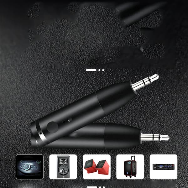 BT2 stk Svart Bluetooth Lydmottaker, Luetooth 5.0 Mottaker,