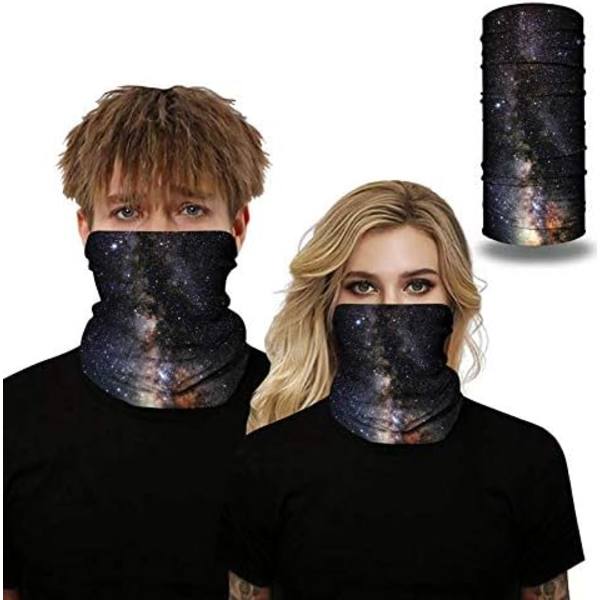 Set med 3 digitalt tryckta bandanas för män och kvinnor Halsduk