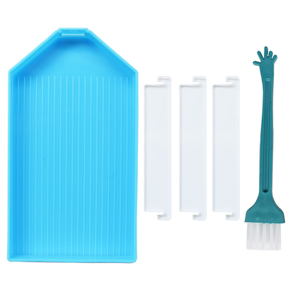 Blå Pärlsorteringsbricka Set Organizer Diamantmålning