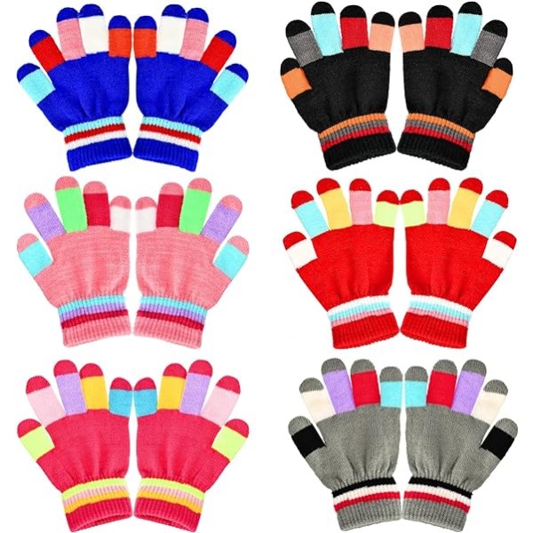 6 Par Barn Vinterhansker, Barnehansker, Varme