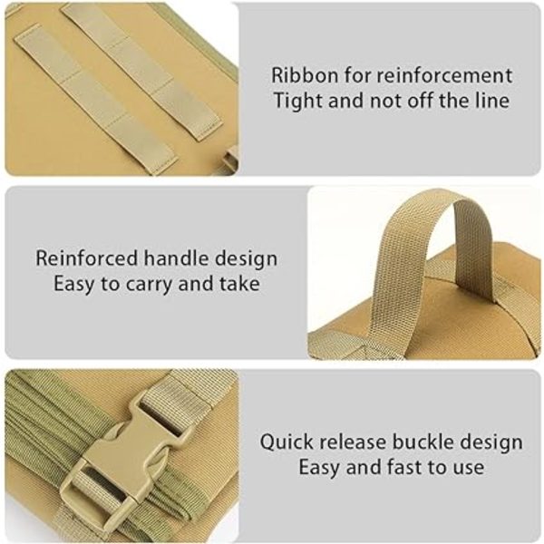 1 Stykke Khaki Taktisk Skydematte, Taktisk Skydematte