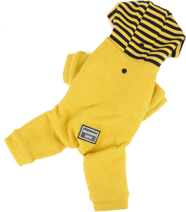 Vintergenser for små hunder med hette i fleece