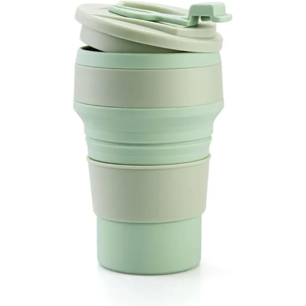 Collapsible Cup with Lid Reusable Portable Mug Hot and Cold Drink