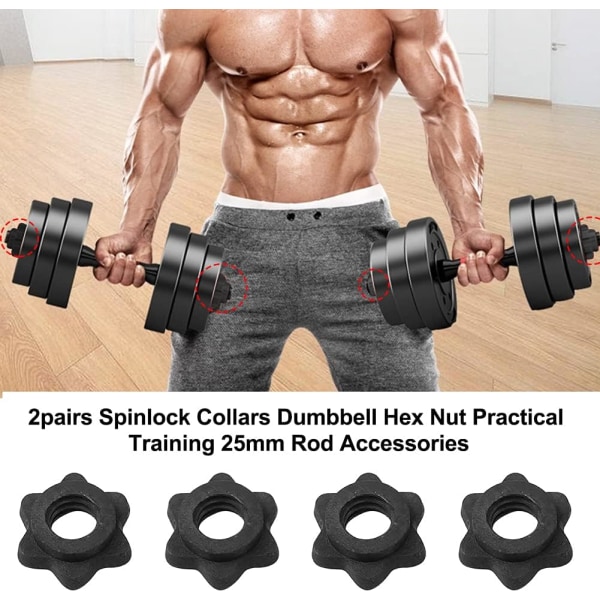 4 kpl Dumbbell Hex-mutterit, Kuusiokoloiset Kiristysruuvit, Ruuvi