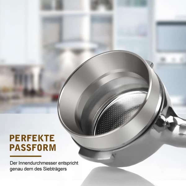 Universal aluminiumsdoseringsring for espressomaskin,