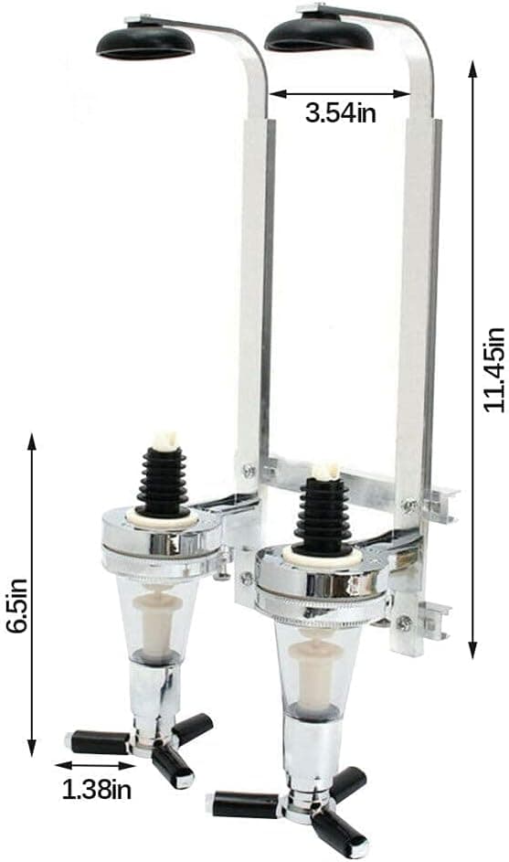 Veggmontert vinstativ, doseringsflaskedispenser, aluminium 2