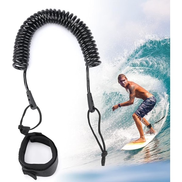 Surf Paddel Leash, Sup Surfbræt Leash, Spiral Tilbagetrækkende Ankel