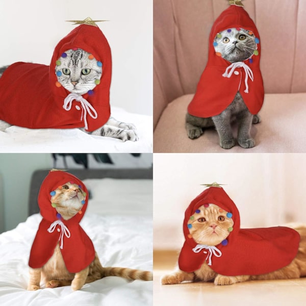 Juldräkt för katt, Julkläder för katt, Jul