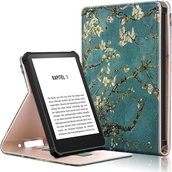 2 stk. Foldbar Etui for Ny Kindle (11. Generasjon Versjon 2022), med Automatisk På/Av, Lett Etui med Håndstropp