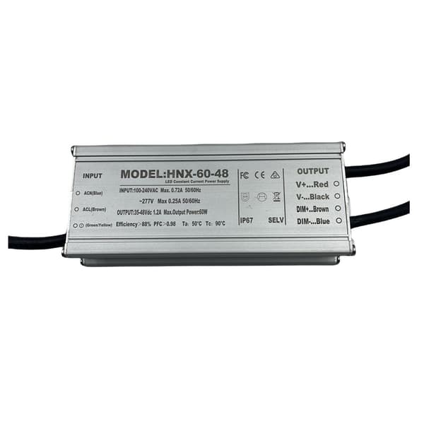 50W variabel strømforsyning, 28-42V DC, strømadapter for LED-driver, IP67 vanntett belysningstransformator