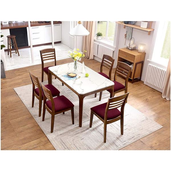 Set med 4 Stretch Jacquard Stolsitsöverdrag, Dammskyddande Matbord