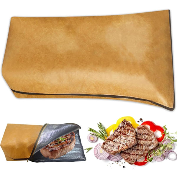 Filttäcke för vilande kött, Isolerat köttvilo-påse, Isolerad påse, BBQ-filt, Återanvändbar rökare grillande kött isolering
