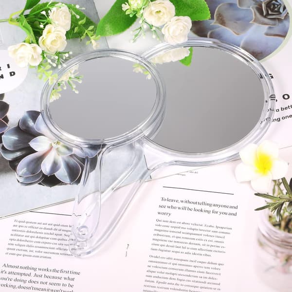 1 multifunktionelt makeup-spejl med håndholdt forstørrelsesglas