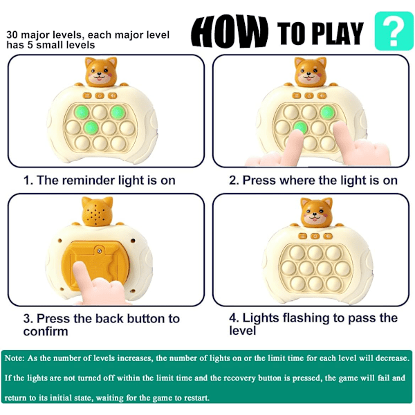 Snabb Tryck-Bubbla Spel för Barn & Vuxna, Mini-Handhållen Snabbhastighet Tryckspel, Stressavlastande Pop Fidget Spel Leksaker