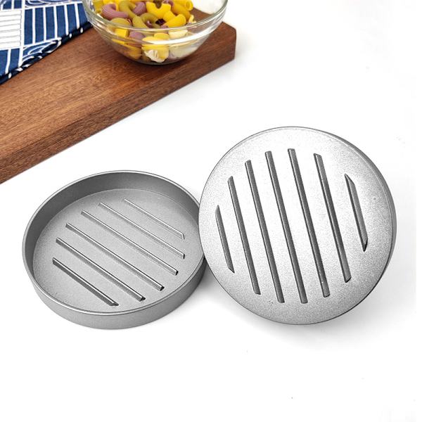 Stark pressad köttfärsform - diameter 11,7 cm, non-stick aluminium