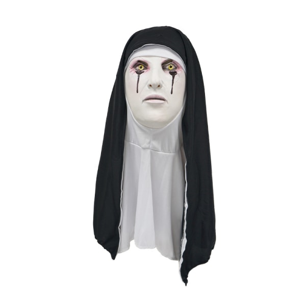 1 Halloween Mask, Scary Latex Nun Mask, Halloween Party Scary