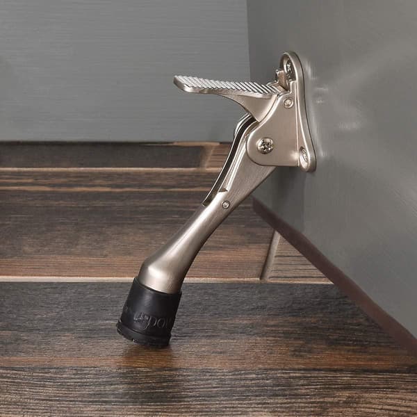 Dørstopper - 11,3 cm - Forhindrer døren i å slå - Sink-legering - Håndfri system