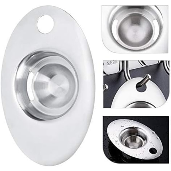 1 stk Eggseparator i Rustfritt Stål - Skiller Plomme og Hvite