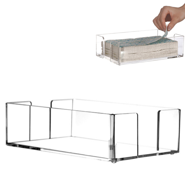 1 stk. Transparent akryl servietter, serviet opbevaringsboks, serviet