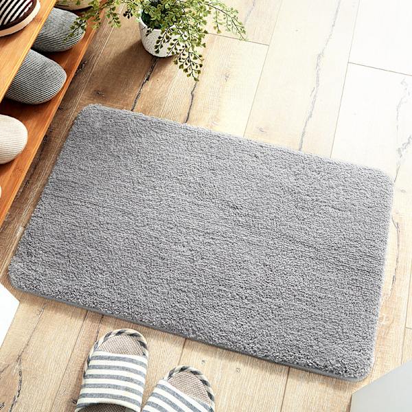 Liukumaton kylpymatto 50 x 80 x 3 cm Harmaa Ultra Pehmeä Suihkumatto