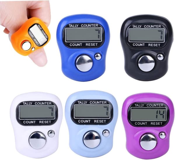 5 st Mini LCD Digital Fingerräknare Elektronisk Hand